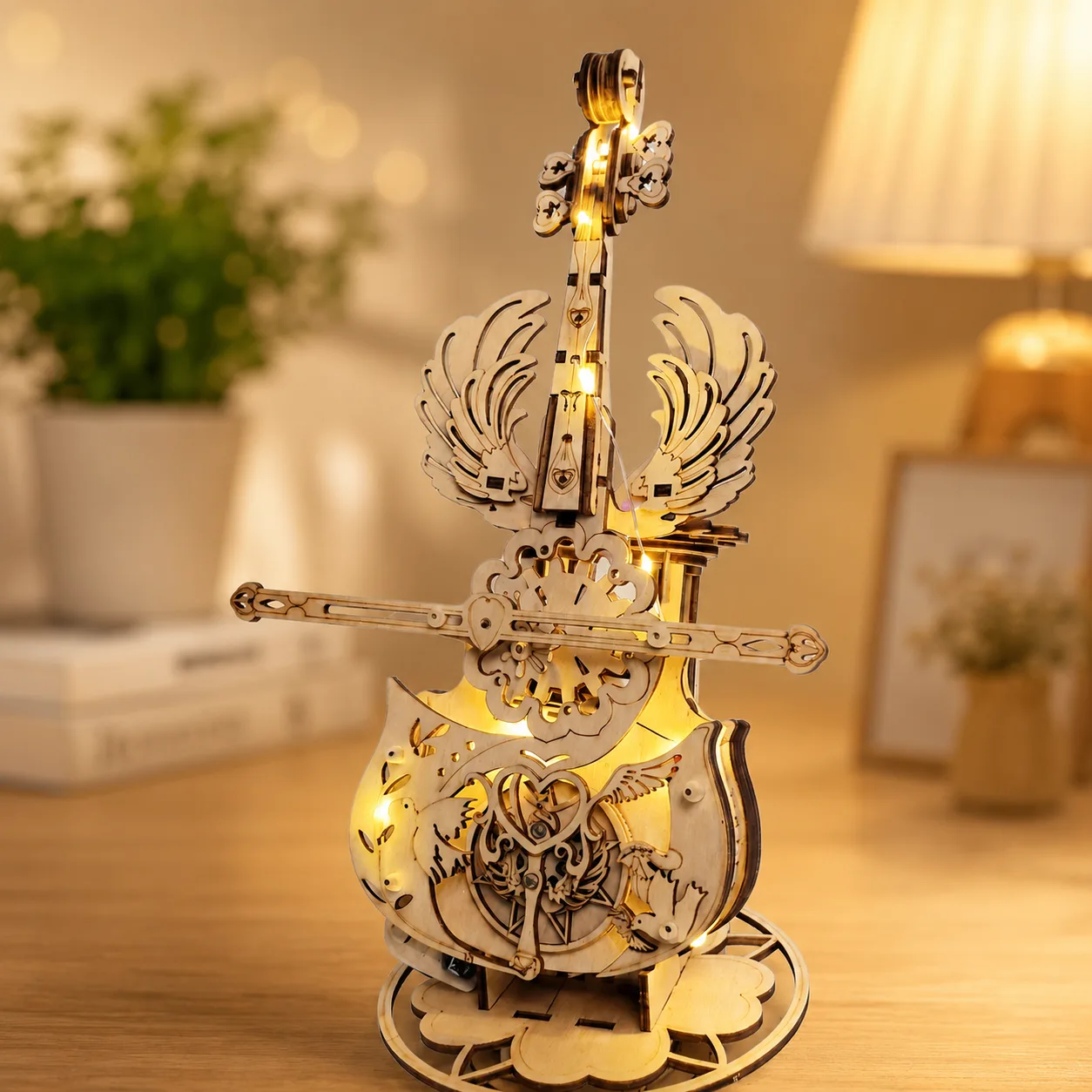Angel Wings Cello Music Box