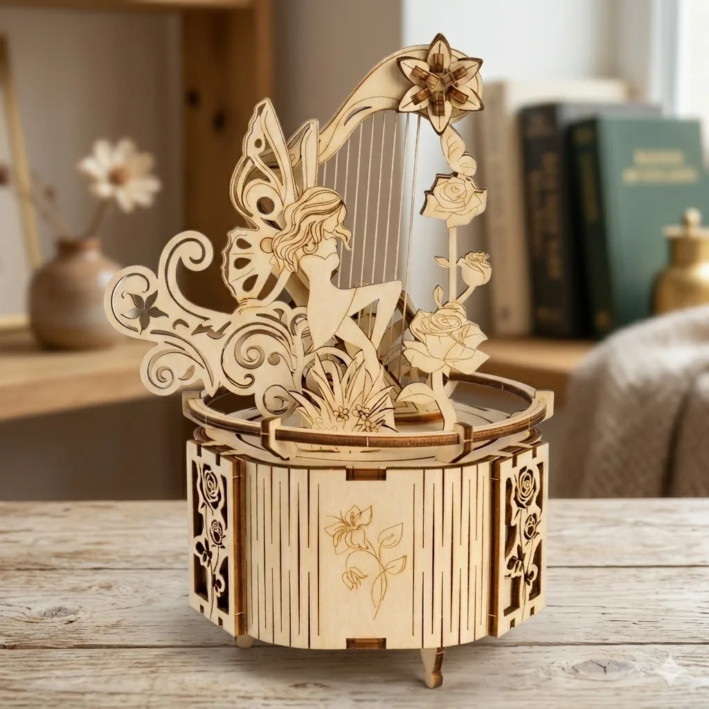 Fairy Harp Music Box